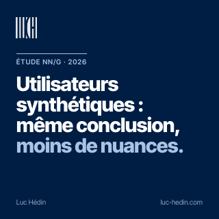 Utilisateurs synthétiques IA UX Research Luc Hedin